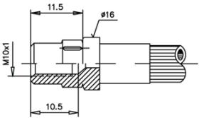 RACORERÍA DE FRENO 0021156BB - RACOR FRENO HEMBRA M10X1,00 CONCAVO L=11,5MM