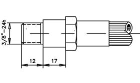 RACORERÍA DE FRENO 0021157BB - RACOR FRENO MACHO 3/8 SAE CONCAVO L=12MM