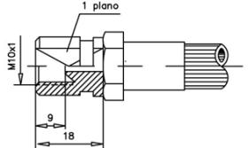 RACORERÍA DE FRENO 0021158BB - RACOR FRENO HEMBRA M10X1,00 ASIENTO PLANO L=18MM