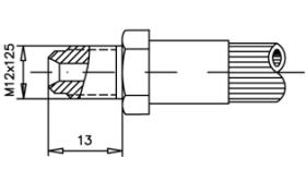 RACORERÍA DE FRENO 0021163BB - RACOR FRENO MACHO M12X1,25 CONCAVO L=13MM