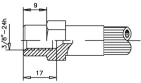 RACORERÍA DE FRENO 0021165BB - RACOR FRENO HEMBRA 3/8 SAE CONCAVO L=17MM