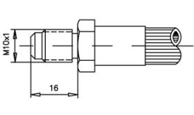 RACORERÍA DE FRENO 0021168BB - RACOR FRENO MACHO M10X1,00 L=16MM