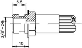 RACORERÍA DE FRENO 0021180BB - RACOR FRENO HEMBRA 3/8 SAE CONVEXO L=10MM