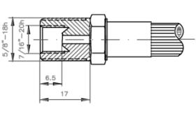 RACORERÍA DE FRENO 0021188BB - RACOR FRENO HEMBRA 7/16 SAE EXTERIOR 5/8 SAE L=17MM