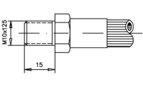 RACORERÍA DE FRENO 0021198BB - RACOR FRENO MACHO M10X1,25 ASIENTO PLANO L=15MM