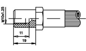 RACORERÍA DE FRENO 0021199BB - RACOR FRENO HEMBRA M10X1,25 CONCAVO L=19MM