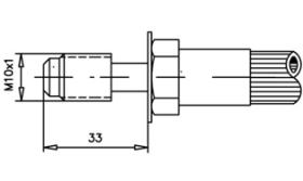 RACORERÍA DE FRENO 0021205BB - RACOR FRENO MACHO M10X1,00 CONVEXO L=33MM