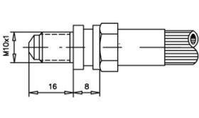 RACORERÍA DE FRENO 0021206BB - RACOR FRENO MACHO M10X1,00 CONVEXO L=16MM