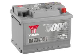  YBX5075 - BATERIA TURISMO YUASA YBX5075 12V 60AH 640A (+D)