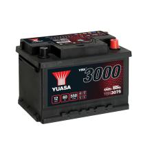  YBX3075 - BATERIA TURISMO YUASA YBX3075 12V 60AH 550A (+D)