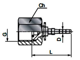 Minipress 3614AI00 - MINIMEX TL 1/4 MANOM.CON TORICA TUBO DN2 INOXA316