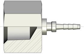 Minipress 37140003 - MINIMEX TL 1/4 NPTF ASIENTO PLANO TUBO DN3