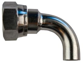 Tubería inox coarrugado CG32C - CODO 90º BSP 2"-11H CARBONO