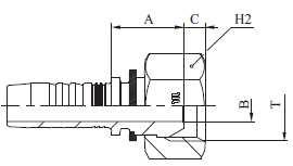 Manuli M208121010 - HEMBRA LOCA BSP O-RING T.S. ROSCA 5/8 TUB.5/8