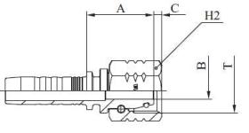  M216130414 - HEMBRA LOCA METRICA T.S. ROSCA 14X1,5(6S) TUB.1/4