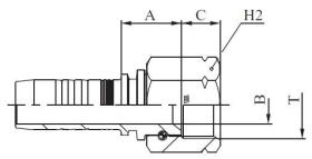  M225130608 - HEMBRA LOCA JIC ROSCA 3/4 TUB.3/8