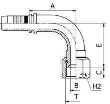 Manuli M226920404 - HEMBRA LOCA SAE 90º T.S. ROSCA 7/16 TUB.1/4