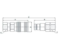 Manuli Q04111301A0808 - ENCHUFE RAPIDO CARAPLANA HEMBRA DN12.5 - 3/4 SAE