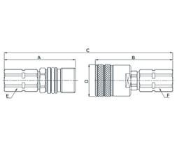 Manuli Q05111041A0604 - ENCHUFE RAPIDO AUTORROSCANTE MACHO DN10 - 1/4