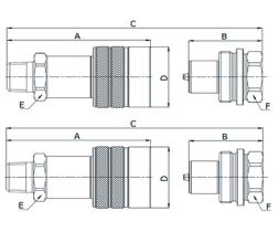 Manuli Q05611280B0404 - ENCHUFE RAPIDO GATO HIDRAU. HEMBRA DN6.3 - 1/4NPT