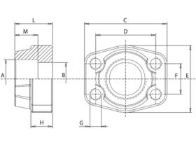 Bridas SAE CBSS316 - CONTRABRIDA SAE 3000PSI SOLDAR 1" SAE (CFSM102100)