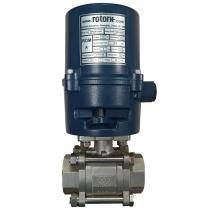 Valvulería inoxidable ROMA220V3P040 - VÁLVULA BOLA 3PZ H-H INOX.316 - 1.1/2" + ACTUADOR ELÉCTRICO