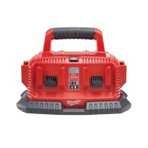 Milwaukee 4932430086 - CARGADOR MULTIPUERTO M14-M18, CARGA HASTA 6 BATERíAS SECUE