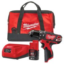 Milwaukee 4933441950K - TALADRO PERCUT. SUBCOMPACTO + BATERÍA M12 + CARGADOR + BOLSA