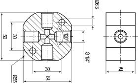 CEJN 199501680 - DISTRIBUIDOR 4 X 1/4" BSP + 1 TRAPON